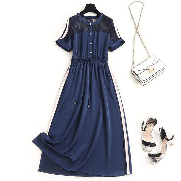 casual dresses summer short sleeve round neck blue contrast color lace panelled buttons mid-calf dress elegant oj23f863 1jzz, Black;gray
casual dresses summer short sleeve round neck blue contrast color lace panelled buttons mid-calf dress elegant oj23f863 1jzz, Black;gray
