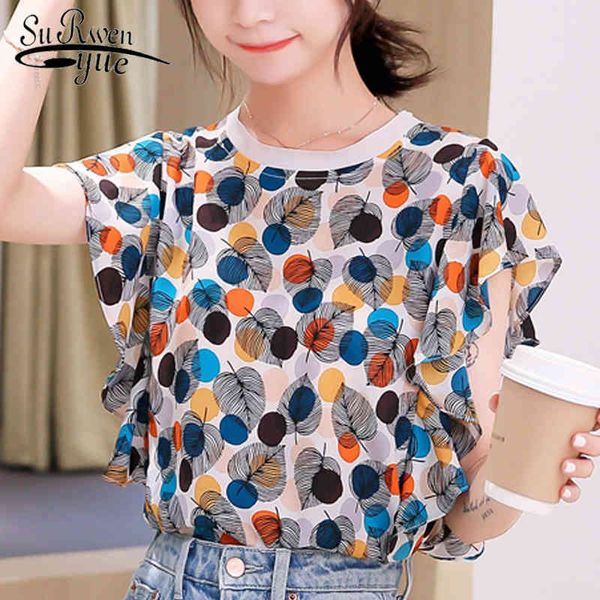 summer fashion chiffon women clothing short sleeve o-neck casual printing blouses sweet 5103 50 210508, White
summer fashion chiffon women clothing short sleeve o-neck casual printing blouses sweet 5103 50 210508, White
