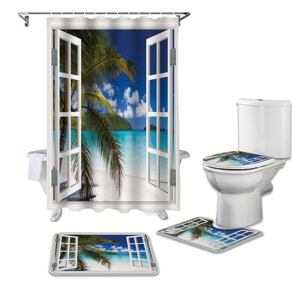 shower curtains window sea view coconut tree beach bathroom mat set waterproof curtain pedestal rug lid toilet cover bath rugs
shower curtains window sea view coconut tree beach bathroom mat set waterproof curtain pedestal rug lid toilet cover bath rugs