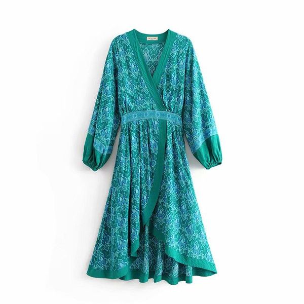 casual dresses boho chic summer vintage floral print crossover dress women 2021 fashion v neck lantern sleeve slit beach vestidos mujer, Black;gray
casual dresses boho chic summer vintage floral print crossover dress women 2021 fashion v neck lantern sleeve slit beach vestidos mujer, Black;gray