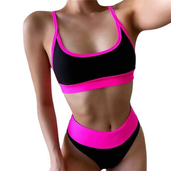 women's swimwear 2021 ladies swimsuits womens u-neck sleeveless bikini high waist swimming trunks woman two piece brazilian, White;black 
women's swimwear 2021 ladies swimsuits womens u-neck sleeveless bikini high waist swimming trunks woman two piece brazilian, White;black