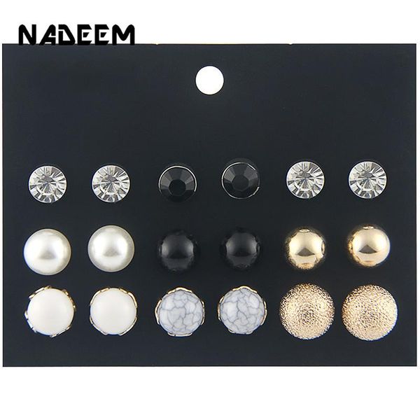 (9 pairs/1 lot ) fashion multicolor round resin,pearl beads stud earrings set gold color ball crystal for women, Golden;silver
(9 pairs/1 lot ) fashion multicolor round resin,pearl beads stud earrings set gold color ball crystal for women, Golden;silver