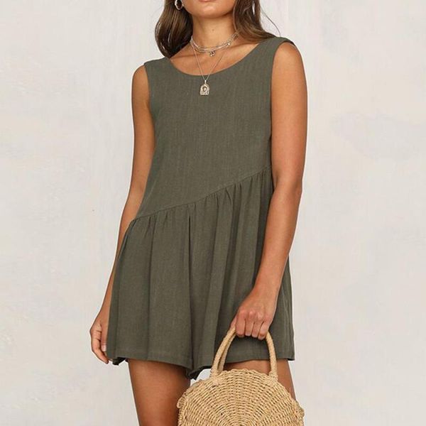 women's jumpsuits & rompers jumpsuit women summer 2021 short sleeveless waist open-back pleated solid color #s, Black;white
women's jumpsuits & rompers jumpsuit women summer 2021 short sleeveless waist open-back pleated solid color #s, Black;white