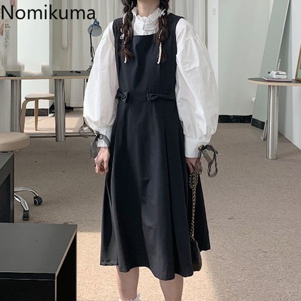 nomikuma women sweet dress sets lantern sleeve stand neck blouses + bowknot tank dress korean sprign new 2piece suits 6g182 210427, White
nomikuma women sweet dress sets lantern sleeve stand neck blouses + bowknot tank dress korean sprign new 2piece suits 6g182 210427, White