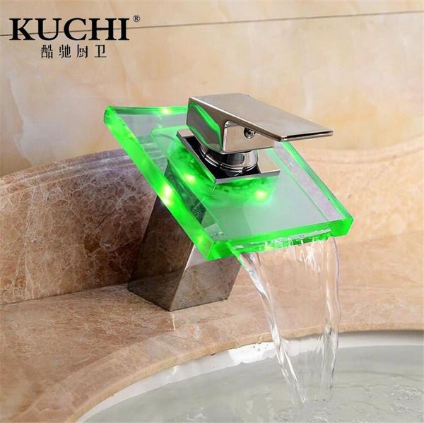 bathroom sink faucets kuchi kc-1611 led glow basin faucet refined brass -cold water fauceap single handle waterfall
bathroom sink faucets kuchi kc-1611 led glow basin faucet refined brass -cold water fauceap single handle waterfall
