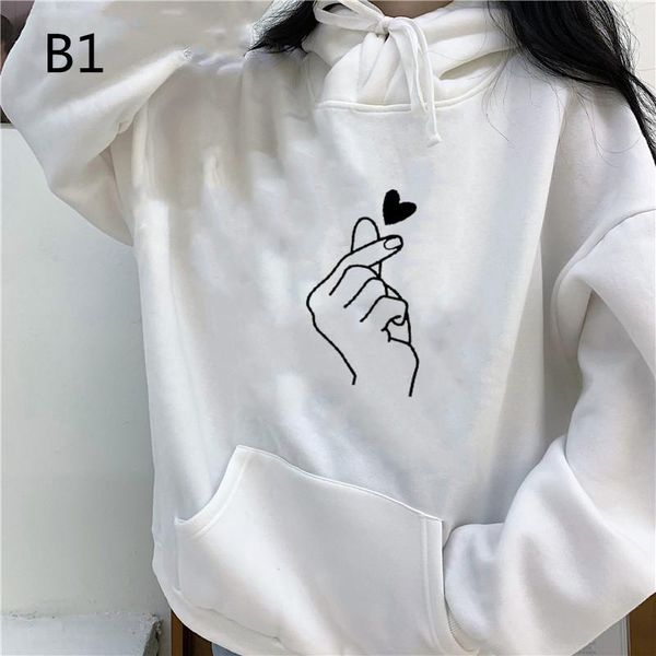 women's hoodies & sweatshirts women casual kpop finger heart love pattern hoody fashion hoodie long sleeve female pullovers streetwear, Black
women's hoodies & sweatshirts women casual kpop finger heart love pattern hoody fashion hoodie long sleeve female pullovers streetwear, Black