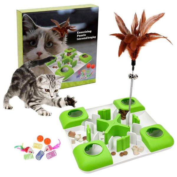 pet cat toys puzzle game toy for cats and dogs treat dispenser spring feather wand fun maze feeder training
pet cat toys puzzle game toy for cats and dogs treat dispenser spring feather wand fun maze feeder training