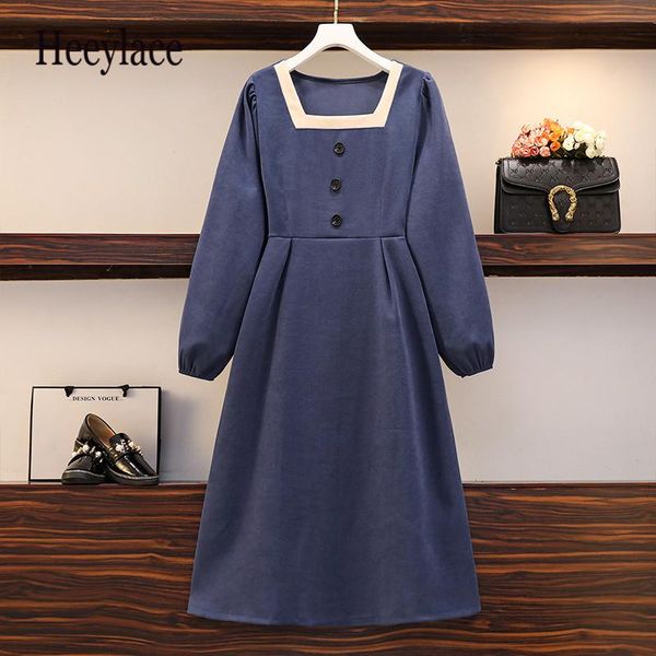 casual dresses plus size women vintage corduroy korean dress winter 2021 square collar patchwork long sleeve high waist loose midi, Black;gray
casual dresses plus size women vintage corduroy korean dress winter 2021 square collar patchwork long sleeve high waist loose midi, Black;gray