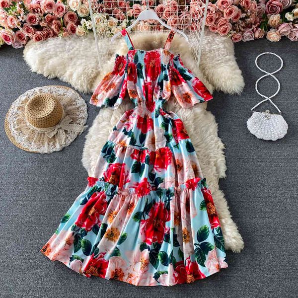 summer bohemian printed spaghetti strap dress women slash neck big swing high waist short sleeve a-line vestidos 210426, Black;gray
summer bohemian printed spaghetti strap dress women slash neck big swing high waist short sleeve a-line vestidos 210426, Black;gray