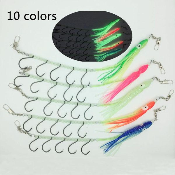 pcs glow ocs squid lure swivels string hooks sea fishing sabiki texas rigs for herring luminous artificial fake bait
pcs glow ocs squid lure swivels string hooks sea fishing sabiki texas rigs for herring luminous artificial fake bait
