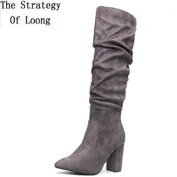 boots european style outdoor spring autumn women flock pointed toe knee-high fashion ladies thick high heels long 1912171, Black
boots european style outdoor spring autumn women flock pointed toe knee-high fashion ladies thick high heels long 1912171, Black