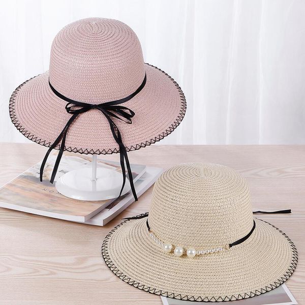 wide brim hats summer fashion flat brim straw hat pearl beading fedoras women's sun-shading sunscreen jazz panama outdoor beach s, Blue;gray
wide brim hats summer fashion flat brim straw hat pearl beading fedoras women's sun-shading sunscreen jazz panama outdoor beach s, Blue;gray