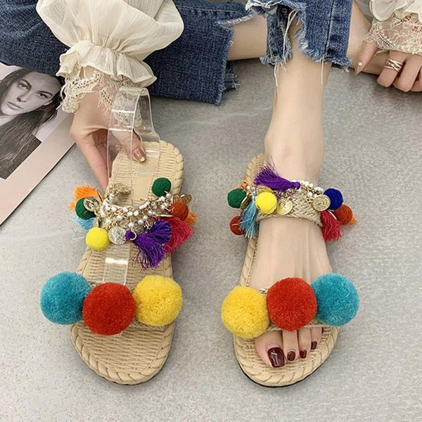 slippers outdoor bohemian clip toe flip-flops summer casual non-slip flat color ball beach shoes mg3, Black
slippers outdoor bohemian clip toe flip-flops summer casual non-slip flat color ball beach shoes mg3, Black