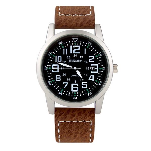 wristwatches brand relogio masculino quartz watch men luxury leather mens watches fashion casual sport military clock, Slivery;brown
wristwatches brand relogio masculino quartz watch men luxury leather mens watches fashion casual sport military clock, Slivery;brown