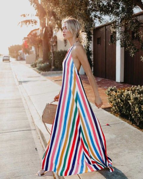 summer long dresses women rainbow striped beach maxi dresses sleeveless halter backless lady boho dresses_yw_rw, Black;gray
summer long dresses women rainbow striped beach maxi dresses sleeveless halter backless lady boho dresses_yw_rw, Black;gray