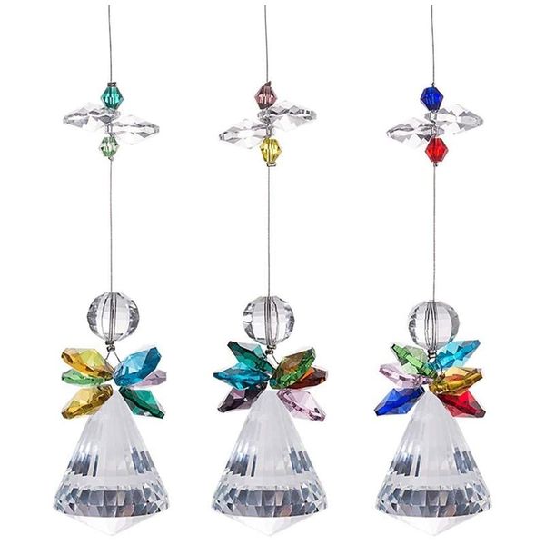 decorative objects & figurines glass crystal rainbow angel ornament chakra hanging suncatcher window sun baroque pendant for gift 
decorative objects & figurines glass crystal rainbow angel ornament chakra hanging suncatcher window sun baroque pendant for gift