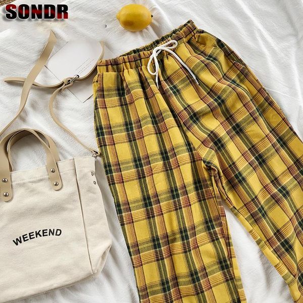 women's pants & capris ladies streetwear plaid 2021 harajuku summer loose wide legs casual elastic waist, Black;white
women's pants & capris ladies streetwear plaid 2021 harajuku summer loose wide legs casual elastic waist, Black;white