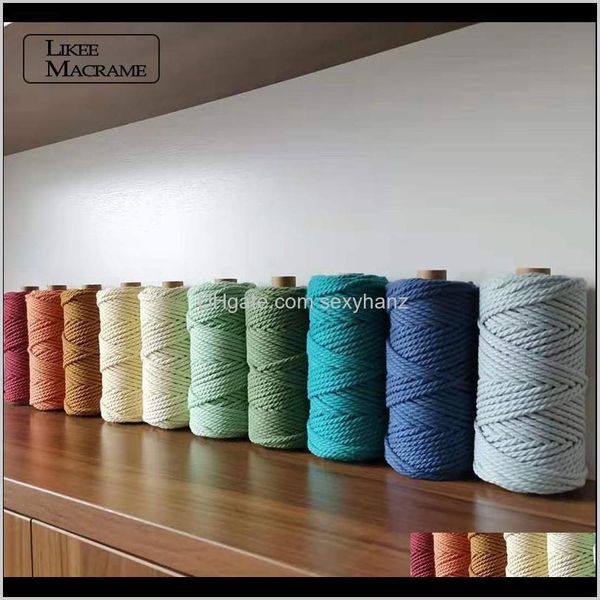 yarn clothing fabric apparel drop delivery 2021 100percent cotton 4mm rame colorful cord rope twisted craft string diy home textile wedding, Black;white
yarn clothing fabric apparel drop delivery 2021 100percent cotton 4mm rame colorful cord rope twisted craft string diy home textile wedding, Black;white