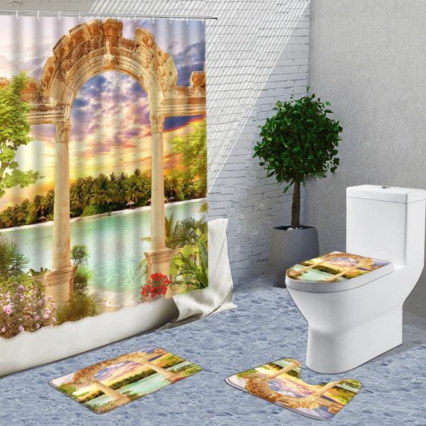 shower curtains roman column ocean landscape 4pcs sets flowers trees bathroom set curtain rugs toilet lid cover bath mat carpet
shower curtains roman column ocean landscape 4pcs sets flowers trees bathroom set curtain rugs toilet lid cover bath mat carpet
