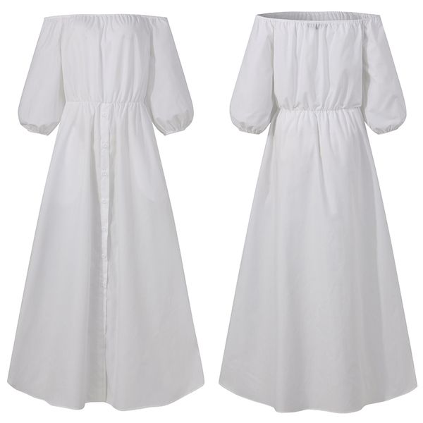 2021celmia high split dress women off shoulder long dress casual loose solid plus size sundress summer high waist buttons dress, Black;gray
2021celmia high split dress women off shoulder long dress casual loose solid plus size sundress summer high waist buttons dress, Black;gray