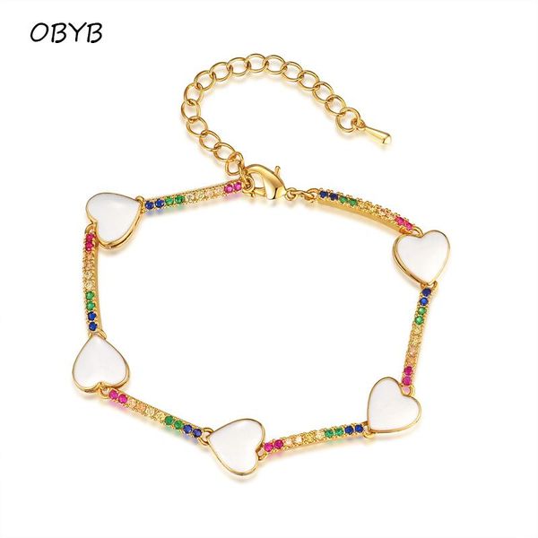 link, chain obyb heart-shaped colorful zircon bracelet for women accessories fashion luxury bangles wedding engagement jewelry gift, Black
link, chain obyb heart-shaped colorful zircon bracelet for women accessories fashion luxury bangles wedding engagement jewelry gift, Black
