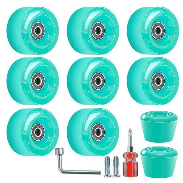 skateboarding -8 pcs 82a roller pulley with mounting bearing and 2 toe plug,for outdoor or indoor use double-row skating,58x32mm
skateboarding -8 pcs 82a roller pulley with mounting bearing and 2 toe plug,for outdoor or indoor use double-row skating,58x32mm