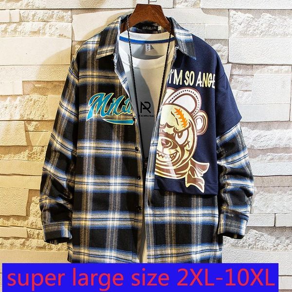 arrival fashion extra large loose long sleeve shirt men 10xl bust 165cm plaid casual shirts plus size 2xl-7xl 8xl 9xl men's, White;black
arrival fashion extra large loose long sleeve shirt men 10xl bust 165cm plaid casual shirts plus size 2xl-7xl 8xl 9xl men's, White;black