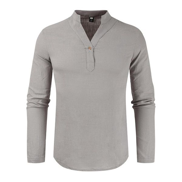 men's casual shirts comfortable linen button v neck solid color slim long sleeves pullover vintage streetwear camisas de hombre, White;black
men's casual shirts comfortable linen button v neck solid color slim long sleeves pullover vintage streetwear camisas de hombre, White;black