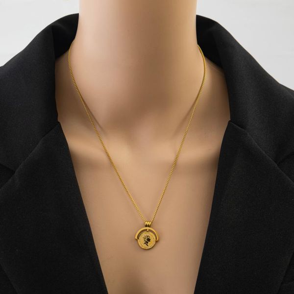 chains 316l stainless steel queen coin geometry pendant charms chain choker necklace for women fashion fine jewelry birthday gift, Silver
chains 316l stainless steel queen coin geometry pendant charms chain choker necklace for women fashion fine jewelry birthday gift, Silver