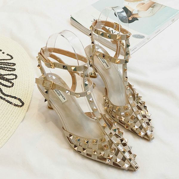 dress shoes summer new baotou sandals female roman rivets fine belt wild korean high-heeled thin heel 5its, Black
dress shoes summer new baotou sandals female roman rivets fine belt wild korean high-heeled thin heel 5its, Black