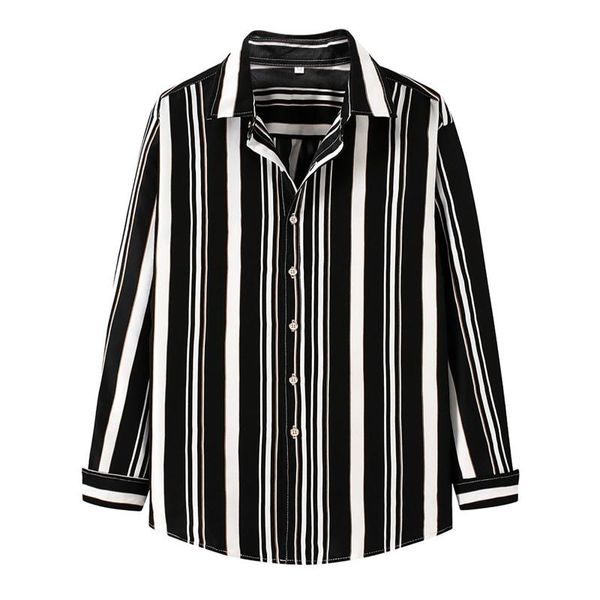 men's casual shirts men shirt blouse long-sleeve streetwear harajuku incerun cotton autumn striped chemise homme, White;black
men's casual shirts men shirt blouse long-sleeve streetwear harajuku incerun cotton autumn striped chemise homme, White;black