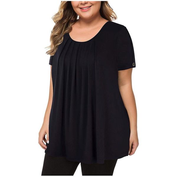 women's t-shirt summer plus size 3xl 4xl 5xl fashion round neck short-sleeved solid color pullover casual oversized, White
women's t-shirt summer plus size 3xl 4xl 5xl fashion round neck short-sleeved solid color pullover casual oversized, White