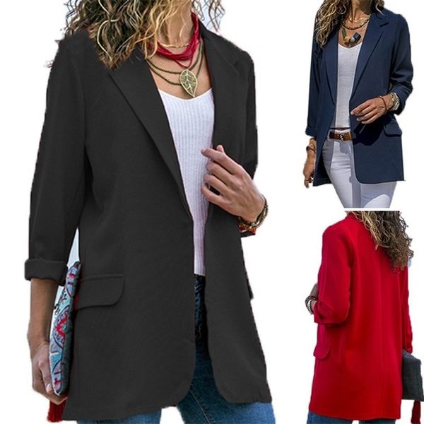 women's coats and jackets spring fashion ladies thin no buttons red suit blazer oversize casual solid outwear female 3xl 210514, White;black
women's coats and jackets spring fashion ladies thin no buttons red suit blazer oversize casual solid outwear female 3xl 210514, White;black