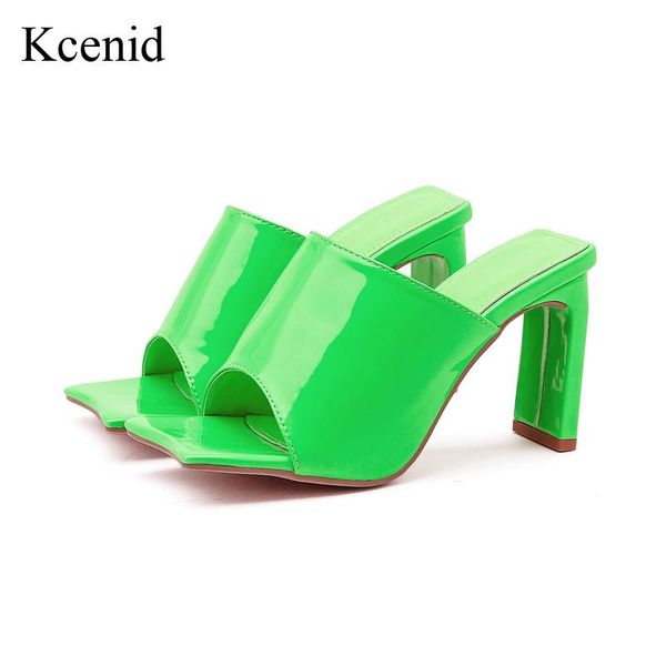 kcenid patent leather summer slippers women square toe high heels mules strange style slip on slides party shoes 42, Black
kcenid patent leather summer slippers women square toe high heels mules strange style slip on slides party shoes 42, Black