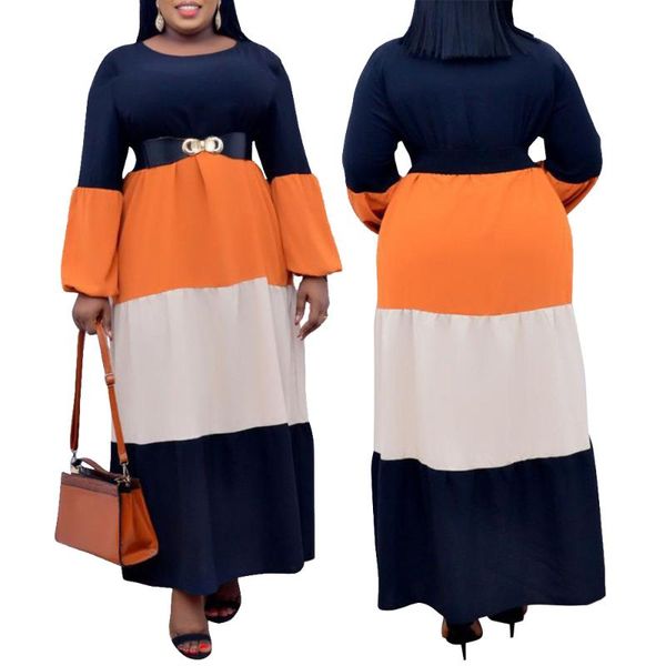 casual dresses l-4xl color matching dress women's round neck long sleeve stitching fashion elegant temperament plus size 2021, Black;gray
casual dresses l-4xl color matching dress women's round neck long sleeve stitching fashion elegant temperament plus size 2021, Black;gray