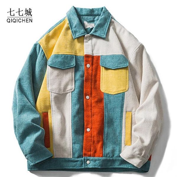 men's jackets hip hop varsity jacket men vintage color block patchwork loose college harajuku oversize coats 2021 autumn, Black;brown
men's jackets hip hop varsity jacket men vintage color block patchwork loose college harajuku oversize coats 2021 autumn, Black;brown