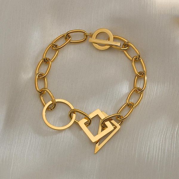 link, chain elegant ot clasp hevay metal geometric bangle bracelet for women stainless steel toggle-clasps link bracelets charm, Black
link, chain elegant ot clasp hevay metal geometric bangle bracelet for women stainless steel toggle-clasps link bracelets charm, Black