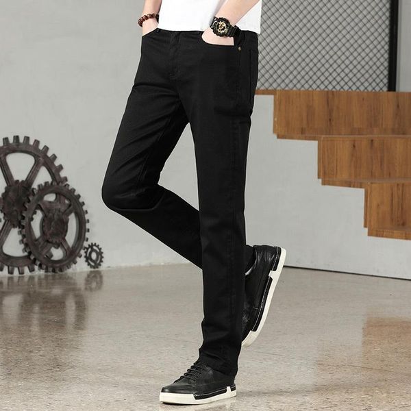 men's jeans slim fit small foot casual long pants korean fashion brand summer straight tube versatile, Blue
men's jeans slim fit small foot casual long pants korean fashion brand summer straight tube versatile, Blue