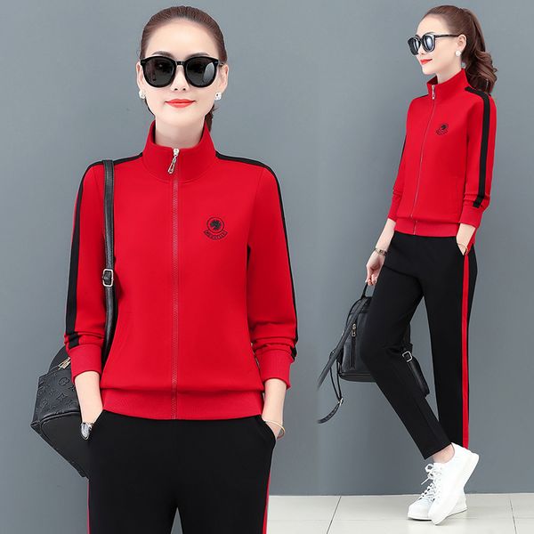 women's tracksuits spring and autumn stand collar leisure sportswear set, slim and loose, large size, two-piece fashion sweater set, Gray
women's tracksuits spring and autumn stand collar leisure sportswear set, slim and loose, large size, two-piece fashion sweater set, Gray