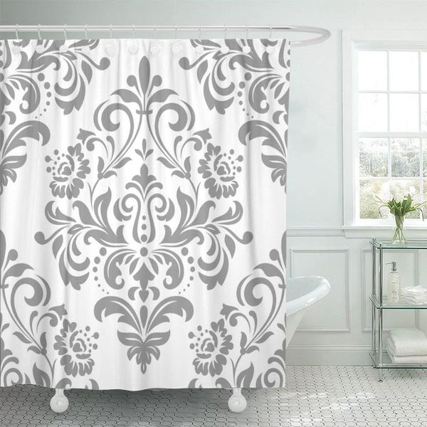 shower curtains pattern in the of baroque damask gray and white curtain waterproof polyester fabric 72 x 78 inches with hooks
shower curtains pattern in the of baroque damask gray and white curtain waterproof polyester fabric 72 x 78 inches with hooks