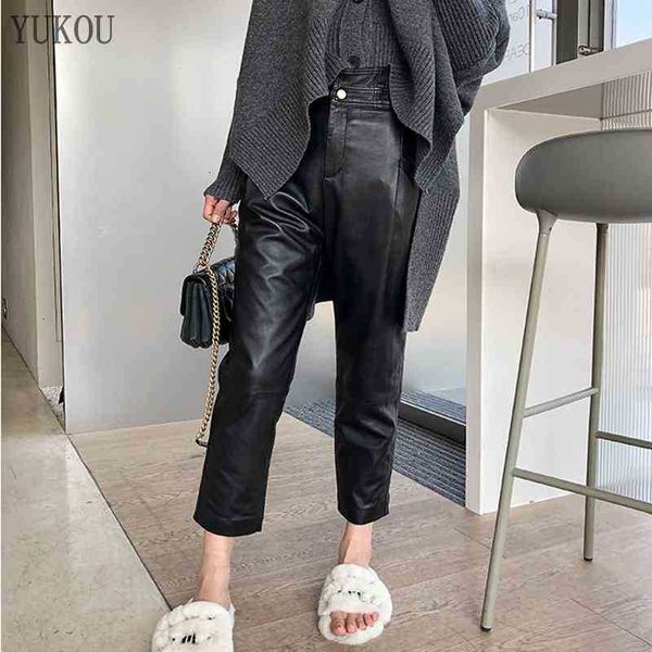 women's pants & capris capris women ankle-length 100% fashion natural genuine sheep leather crop jeans harem g4zn, Black;white
women's pants & capris capris women ankle-length 100% fashion natural genuine sheep leather crop jeans harem g4zn, Black;white