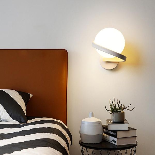 nordic led wall lamp glass ball lampshade bedside lighting sconce light for bedroom corridor aisle living room indoor decoration
nordic led wall lamp glass ball lampshade bedside lighting sconce light for bedroom corridor aisle living room indoor decoration