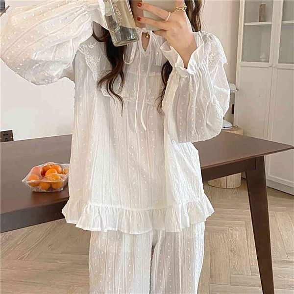 casual dresses sweet princess ruffles students lace cotton 2021 homewear women thin sleepwear pajamas suits all match loose sets bbu1, Black;gray
casual dresses sweet princess ruffles students lace cotton 2021 homewear women thin sleepwear pajamas suits all match loose sets bbu1, Black;gray