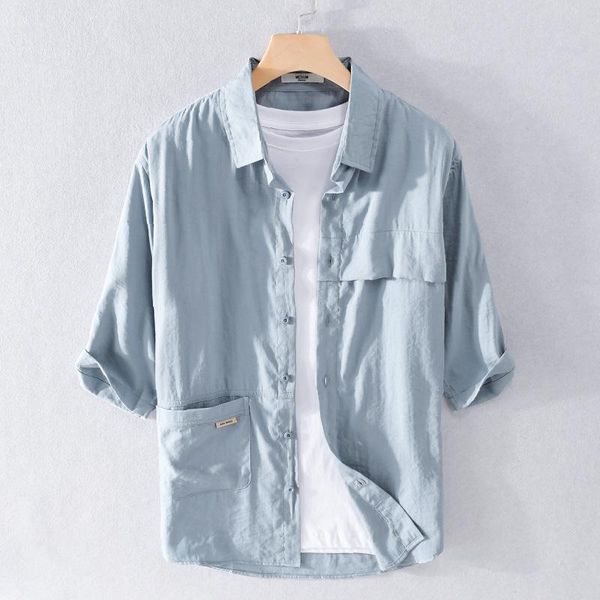 men's casual shirts 2021 summer half-sleeved cotton white shirt men fashion trendy for comfortable solid clothing chemise camisa, White;black
men's casual shirts 2021 summer half-sleeved cotton white shirt men fashion trendy for comfortable solid clothing chemise camisa, White;black