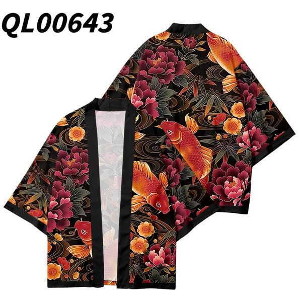 ethnic clothing japanese style sets fashion floral and carp print kimono harajuku samurai men cardigan haori obi asian clothes plus size s-6, Red
ethnic clothing japanese style sets fashion floral and carp print kimono harajuku samurai men cardigan haori obi asian clothes plus size s-6, Red