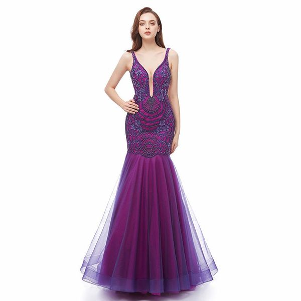 party dresses luxury embroidery lace beaded evening purple backless mermaid prom dress gala gown formal women elegant, White;black
party dresses luxury embroidery lace beaded evening purple backless mermaid prom dress gala gown formal women elegant, White;black