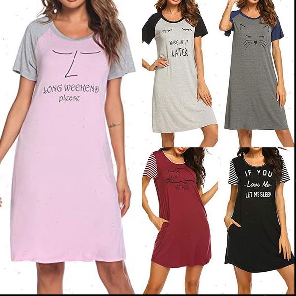 letter nightgowns sleepshirts casual loose womens sleepwears sleep shirt printed night dress short sleeve nightwear, Black;red
letter nightgowns sleepshirts casual loose womens sleepwears sleep shirt printed night dress short sleeve nightwear, Black;red