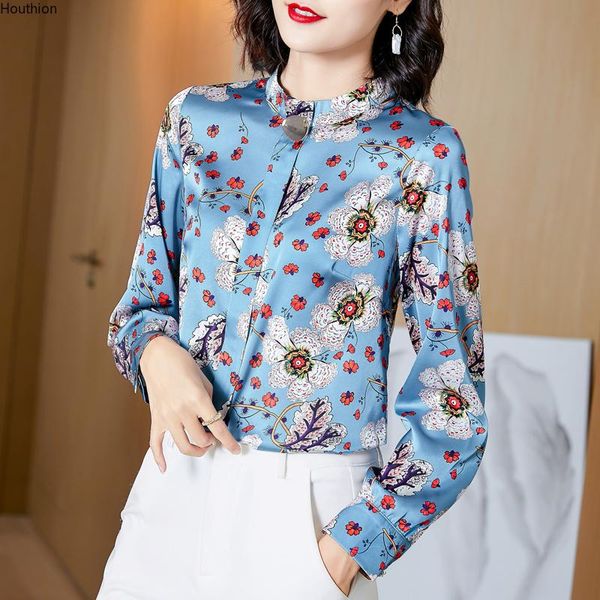 women's blouses & shirts houthion long-sleeved blouse collar korean comfortable fashion summer printing wire leisure, White
women's blouses & shirts houthion long-sleeved blouse collar korean comfortable fashion summer printing wire leisure, White