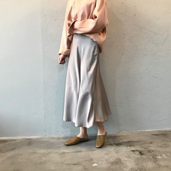 skirts women silk satin skirt spring autumn high waist retro long chic style a-line women's elegant ladies clothing, Black
skirts women silk satin skirt spring autumn high waist retro long chic style a-line women's elegant ladies clothing, Black
