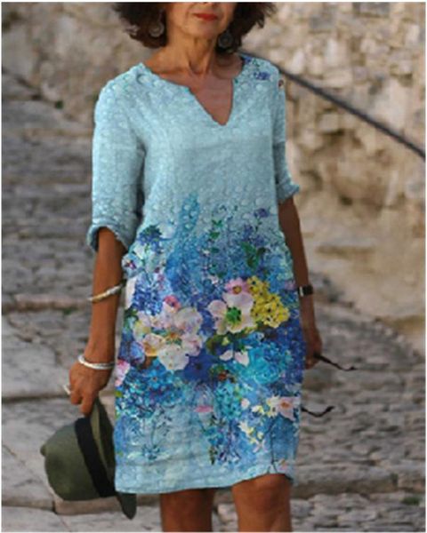 fine national 2021 fashion 3 / 4 sleeve v-neck print medium length, Red
fine national 2021 fashion 3 / 4 sleeve v-neck print medium length, Red